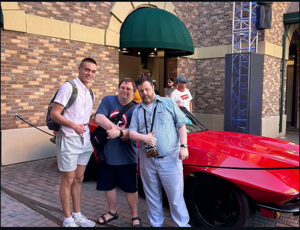 Danny O'Brien spending time with community members